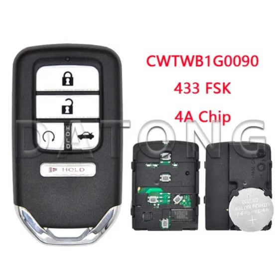 2018-2022 Honda Accord / 5-Button Smart Key / PN: 72147-TVA-A01 / CWTWB1G0090 (AFTERMARKET)